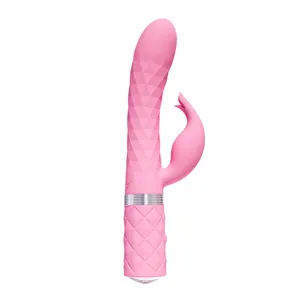 Canada Luxury Pillow Talk BMS Lively Tarzan Dual Motor Massager(Pink) Sex Toys Vibrator With Unique Rotating Shaft