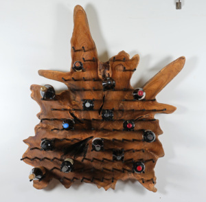 Portabottiglie in legno fatto a mano in stile Design italiano di migliore qualità con tecnica di retroilluminazione Made in Italy per la vendita all'esportazione - Product Image 3