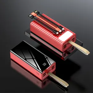 Charger portabel 40000 mAh Power Bank ponsel Dual USB pengisian cepat kapasitas tinggi Power Bank 50000mAh dengan tampilan Digital