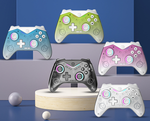 <span class=keywords><strong>Joystick</strong></span> para juegos de <span class=keywords><strong>PC</strong></span>, carcasa colorida con luz de despertador ajustable, controlador de juego inalámbrico para interruptor - Product Image 2