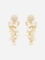 Anting-anting gantung bunga 3D manik-manik buatan tangan, anting-anting bunga akrilik warna-warni untuk wanita, gaya boho liburan