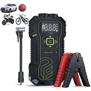 Air Compressor Resistant Portable Automotive Lithium Ion And Car Jump Starter Tire Inflator
