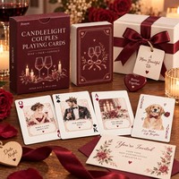 Cartes de conversation romantiques personnalisées pour dîner aux chandelles écologique, interaction entre couples, questions pour une soirée romantique
