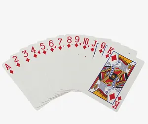 Toptan ucuz promosyon kişiselleştirilmiş özel baskı ön ve yetişkin tahta oyunları iskambil kartları poker