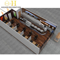 Muebles de Diseño Moderno para Tiendas de Dulces, Vitrina de Vidrio para Cafetería, Mostrador de Madera Personalizado para Panadería y Bar