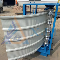 Venta caliente de fábrica Vertical Trapezoidal Corrugado Metal Hoja de acero Prensado Curvado Teja Máquina formadora de rollos
