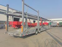 Semi-remorque porte-voitures en acier à double pont 3,5T, 3 essieux, suspension mécanique, capacité 28t, fabriquée en Chine