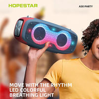 Enceinte de fête stéréo extérieure Hopestar A30 PARTY 70W Bluetooth IPX6 résistante aux éclaboussures, double diaphragme, lumière LED, TWS, TF, USB, AUX, FM