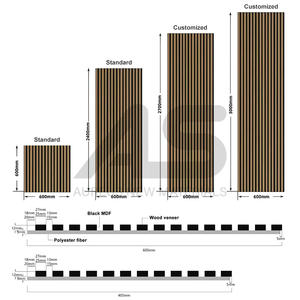 Akupanel แผ่นผนังกันเสียงตกแต่งภายในแบบกำหนดเองแผ่นไม้ผนังอะคูสติกแผ่นไม้เกลือผนังสำหรับสตูดิโอบันทึกเสียง - Product Image 3