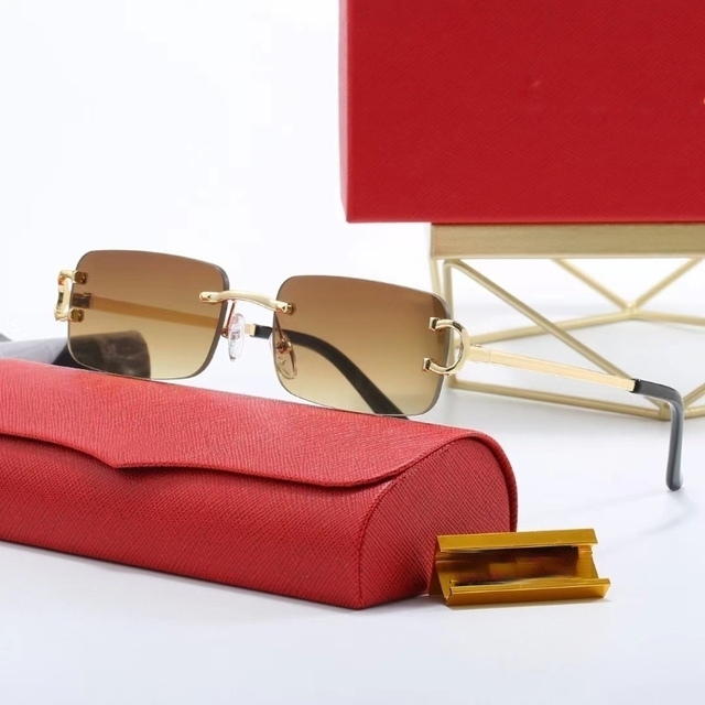 2026 Designer Custom Logo Rimless Sunglasses Women Men Diamond Cutting Italy Inspired Luxury Sunglasses