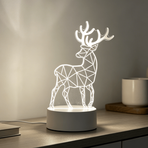 Smart Factory Led Acrylic Lamps Cute Cat Deer 3D Night <b>Light</b> Children's Gift Collection Home Decor Animal <b>Lights</b> Lamp - Product Image 6