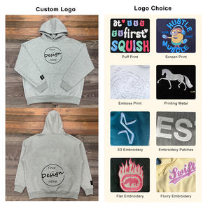 เสื้อฮู้ดการออกกำลังกายสำหรับผู้ชายสีพื้นปักป้ายดีไซน์แบบกำหนดเองสำหรับฤดูใบไม้ร่วง400ฤดูใบไม้ร่วง - Product Image 2