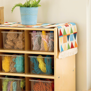 Montessori Kindergarten Birch Plywood Multi-Section Storage Unit with 15 <strong>Cubbies</strong> Storage Organizer Daycare <strong>Cubby</strong> Classroom - Product Image 3