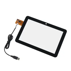 Kit de touchscreen personalizado de 10.1, vidro + vidro + película + interface iic de resistência à água