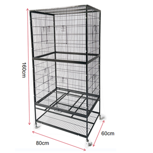 Groothandel Grote Black Steel Metal Iron Volière Kanarie Kaketoe Tortelduifjes Papegaai Villa Voor Tuin - Product Image 2