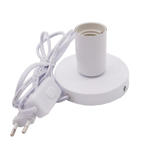 E27 LED Light Male Sochet Base Type to AC Power 220V US/EU Plug Lamp Holder Bulb Adapter Converter + ON/OFF Button Switch - Product Image 3