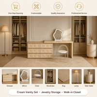Meuble de rangement intégré moderne en contreplaqué pour chambre et salon avec 5+ tiroirs et compartiments, écologique et grande capacité de rangement