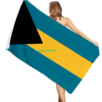 Serviette de plage à séchage rapide avec drapeau des Bahamas, pour salle de bain, piscine, camping, voyage, natation, pique-nique, sport, décoration, cadeaux