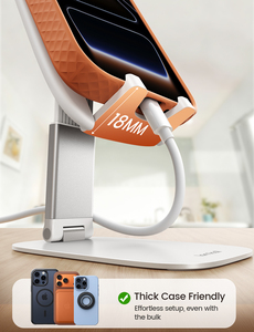 Support de <span class=keywords><strong>téléphone</strong></span> portable ultra-fin Lamicall STDP03, pliable, support de bureau, taille de poche, support de <span class=keywords><strong>téléphone</strong></span> portable portable, hauteur réglable, voyage - Product Image 3