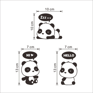 Autocollant mural créatif en vinyle pour salon, autocollant de décoration, créatif pour chambre à coucher <span class=keywords><strong>panda</strong></span> mignon, pour interrupteur - Product Image 6