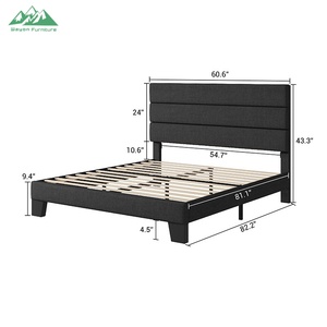 <span class=keywords><strong>Letto</strong></span> Moderno Imbottito con <span class=keywords><strong>Testiera</strong></span> Imbottita per Arredamento Camera da <span class=keywords><strong>Letto</strong></span> di Hotel di Lusso - Product Image 4
