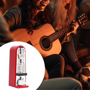 Metronomo universale rosso per chitarra Ukulele meccanico metronomo giocattolo strumento musicale
