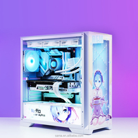 Boîtier PC en verre double face SAMA, boîtier PC OEM, installations matérielles multiples, bande ARGB, boîtier PC de jeu
