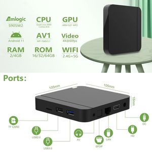 Boîtier TV Android le plus récent, lecteur multimédia Quad Core, RAM ROM, WiFi double bande, appareil de divertissement haut de gamme, boîtier TV - Product Image 3