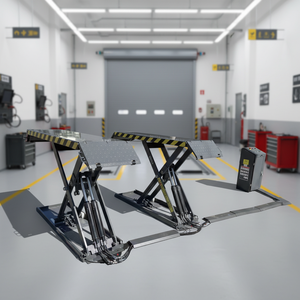 Elevador de tijera de elevación media para coche, elevador de tijera eléctrico, herramientas de reparación de automóviles, 4000Kg, elevador portátil de <span class=keywords><strong>2</strong></span> postes para coche - Product Image 4