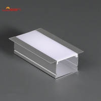 Profilé d'extrusion en aluminium LED LS-225 pour bande LED 44x20mm, luminaire linéaire suspendu pour plafond, pour décorations