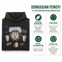 Sweat-shirt graphique surdimensionné personnalisé pour homme, coupe boxy, effet délavé vintage, en molleton 100% coton épais, style streetwear, OEM