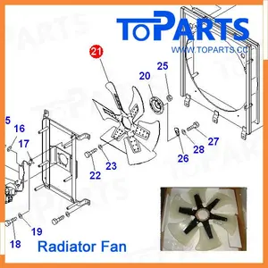 600-645-7850 motor onderdelen motor gerelateerde onderdelen radiator ventilator voor W470-6