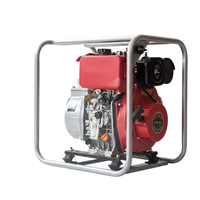 Pompe à eau diesel 4 temps 2 3 4 pouces avec réservoir de carburant 4L 6L, démarrage manuel ou électrique, haute pression pour la lutte contre les incendies