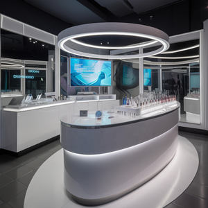 Tùy Chỉnh Vẻ Đẹp Salon Cửa Hàng <span class=keywords><strong>LED</strong></span> Ánh Sáng Mỹ Phẩm Sản Phẩm Trang Điểm Son Môi Son Bóng Nước Hoa Tinh Dầu Hiển Thị Giá Đứng Kệ - Product Image 5