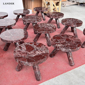 Table d'appoint moderne de luxe en marbre rouge violet en pierre Lander pour le salon et la <span class=keywords><strong>chambre</strong></span> à <span class=keywords><strong>coucher</strong></span> Table <span class=keywords><strong>console</strong></span> pour la maison ou l'hôtel - Product Image 3