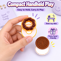 Jouet magnétique anti-stress en forme de dessert (donut, cookie, pièce de monnaie) avec boîte de présentation sous blister