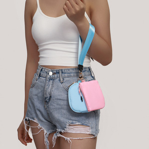 High Quality Luxury Fashion Double Wrist Wallet Coin Bag Custom Dual <b>Pouch</b> Wristlet Keychain Bracelet Card Holder Zipper Nylon - Product Image 2