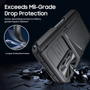 Ốp lưng điện thoại Samsung Galaxy Z Fold6 có ngăn đựng thẻ dạng cửa sổ đẩy và khe cắm bút, dành cho Galaxy Z Fold 6 - Product Image 3