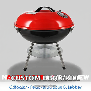 Barbecue au <span class=keywords><strong>charbon</strong></span> <span class=keywords><strong>de</strong></span> <span class=keywords><strong>bois</strong></span> d'extérieur en acier inoxydable thermolaqué <span class=keywords><strong>de</strong></span> haute qualité avec logo personnalisé, facile à nettoyer, idéal pour les promotions - Product Image 2