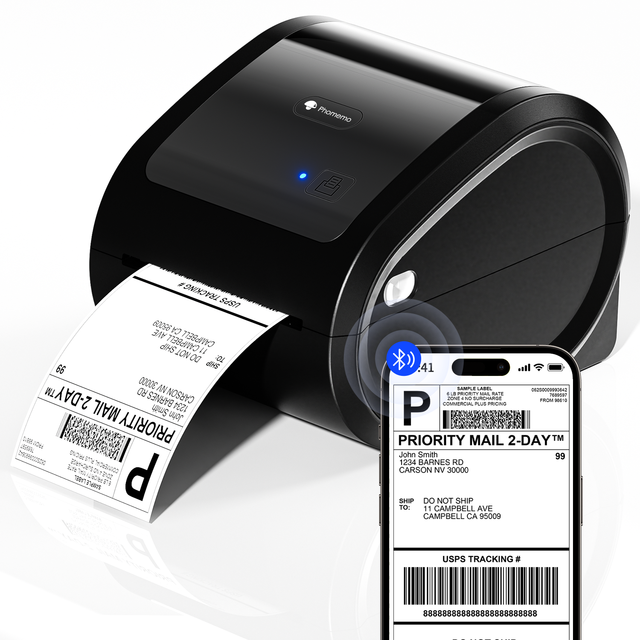Phomemo D520 Roll Label Printer Thermal 4x6 Shipping Label Printer Wireless Postal Label Printer for Small Business