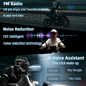 TK-X4SC xe máy Mũ bảo hiểm intercom có thể cung cấp thông tin liên lạc bằng giọng nói cho 6 Rider - Product Image 4