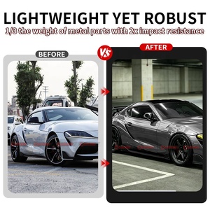สเกิร์ตข้างคาร์บอนไฟเบอร์สำหรับ Toyota Supra A90 คู่หนึ่ง รุ่น AG Style น้ำหนักเบา ช่วยเพิ่มสมรรถนะด้านอากาศพลศาสตร์  ตกแต่งสไตล์รถแข่ง - Product Image 3