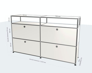 Mueble Modular Personalizable - Estante de Almacenamiento de Aleación Metálica para Oficina y Sala de Estar, Se Aceptan Pedidos al por Mayor - Product Image 1