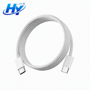 60W Nylon Braided USB C To USB C Cable Fast Charging PD Type C Cable For Laptop Smartphone OEM Custom Logo Wholesale
