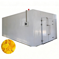 Professionele roestvrijstalen PLC-gestuurde tray-droogmachine voor pasta, noedels, groenten & fruit, capaciteit 500-2000 kg per batch