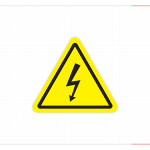 Étiquette triangulaire d'avertissement haute tension, risque électrique, imperméable, résistant aux rayures, résistant à la chaleur, adhésif 3M, étiquettes d'emballage E09 - Product Image 1