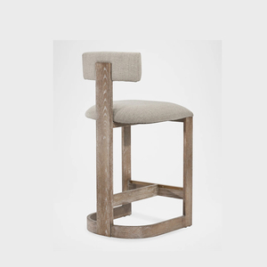 Tabouret de comptoir en bois moderne pour club de cuisine intérieur Siège rembourré Salle à manger Utilisation commerciale Comptoir de bar bistro <span class=keywords><strong>Chaise</strong></span> à dossier haut - Product Image 5