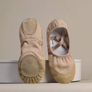 Nouvelles Chaussures de Danse Plates en Toile pour Femmes et Filles KJ 2027, Semelle Souple en Cuir de Vachette, Chaussures de Danse Hautes pour Enfants et Tout-Petits - Product Image 4