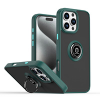 Coque de téléphone portable antichoc avec béquille annulaire en TPU souple + PC rigide mat pour OPPO Reno 15 Pro 5G – Accessoires de gros d'usine