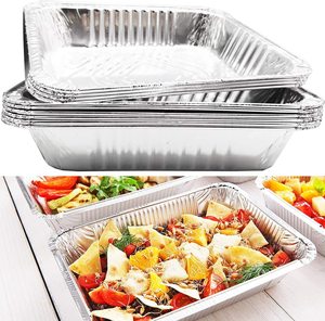 Grandes casseroles en <span class=keywords><strong>aluminium</strong></span> Pleine grandeur Feuille profonde jetables durables Grandes casseroles de <span class=keywords><strong>table</strong></span> à vapeur pour la cuisson et le service Plateaux de chauffe-plats pour les traiteurs - Product Image 6